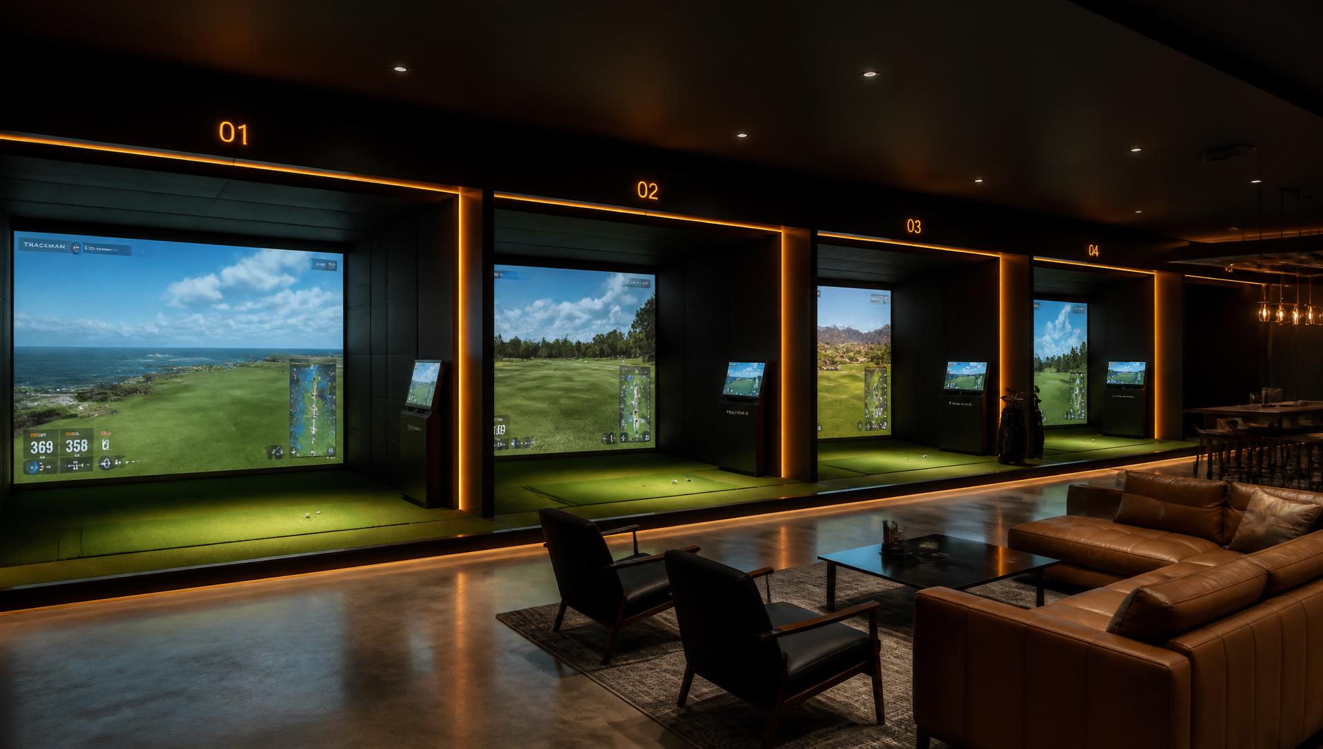 Four premium simulator bays at SWYNG GOLF